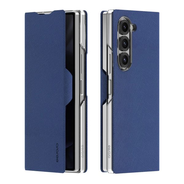 Araree Samsung Z Fold 6 Bonnet Diary Case - Blue - Tashqila