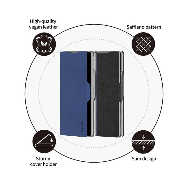 Araree Samsung Z Fold 6 Bonnet Diary Case - Blue - Tashqila