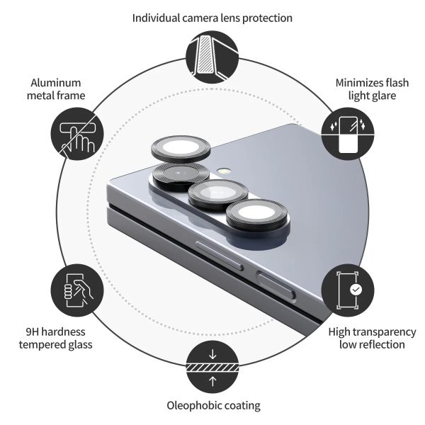 Araree Samsung Z Fold 6 Core Camera Metal Ring - Clear - Tashqila