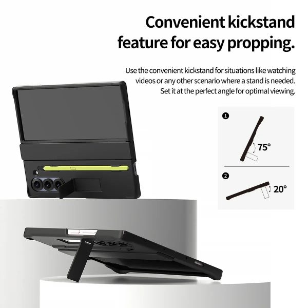 Araree Samsung Z Fold 6 Nukin 360 Stand + Pencil Slot Case - Black - Tashqila