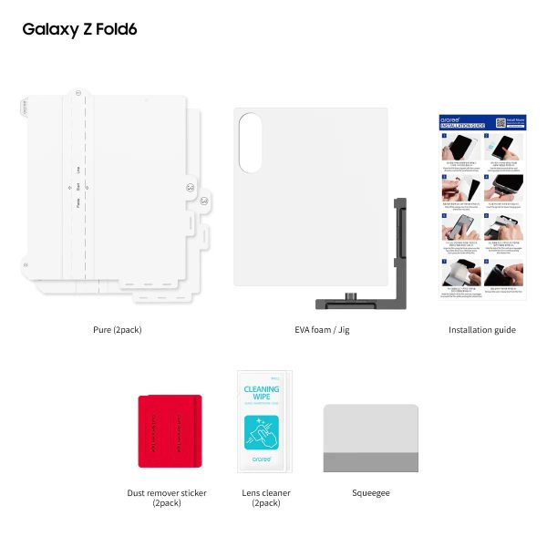 Araree Pure Clear Glass For Samsung Z Fold6 - Clear - Tashqila