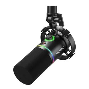 Maonocaster PD200X USB/XLR Dynamic Gaming RGB Microphone - Black - Tashqila