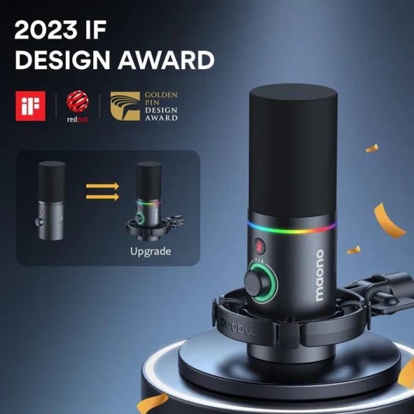 Maonocaster PD200X USB/XLR Dynamic Gaming RGB Microphone - Black - Tashqila