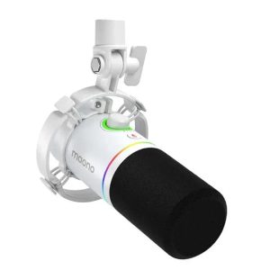 Maonocaster PD200X USB/XLR Dynamic Gaming RGB Microphone – White - Tashqila