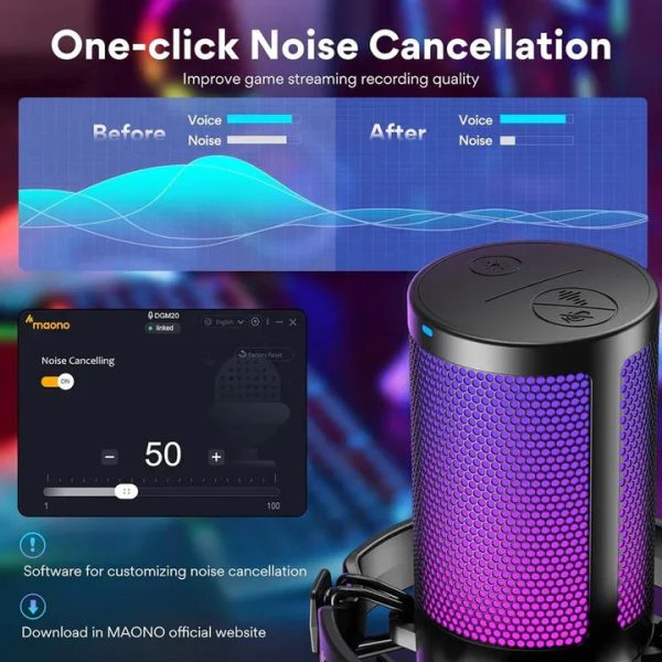 Maonocaster DGM20 GamerWave USB Gaming Microphone with Noise Cancellation - Tashqila