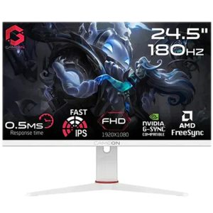 GAMEON Artic Pro Series 24" FHD, 180Hz, 0.5ms, Flat Gaming Monitor (Support PS5) - White - Tashqila