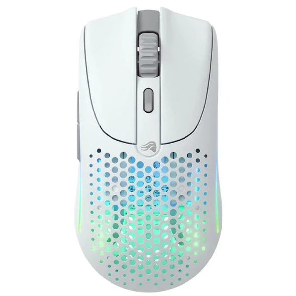 Glorious Model O2 Wireless RGB Gaming Mouse - Matte White - Tashqila
