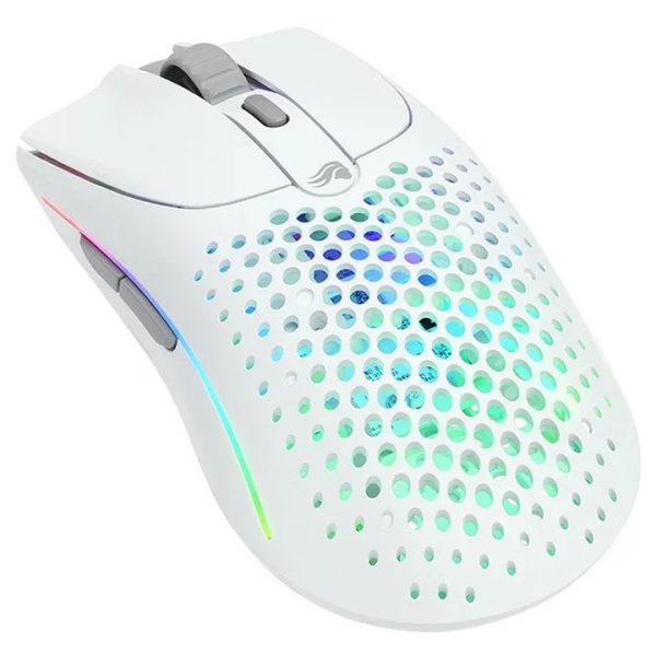 Glorious Model O2 Wireless RGB Gaming Mouse - Matte White - Tashqila