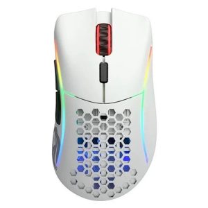 Glorious Model D Minus Wireless Gaming Mouse - Matte White - Tashqila