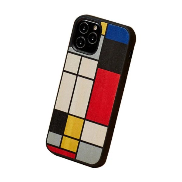 Man & Wood Case For iPhone 12 / 12 Pro - Mondrian Wood - Tashqila