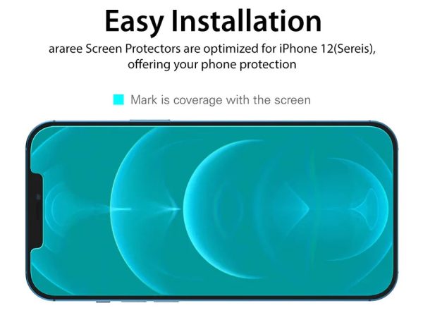 Araree Sub Core Tempered Glass For iPhone 12 & 12 Pro - Clear - Tashqila