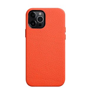 Melkco iPhone 12 Pro Max Origin Paris Premium Leather Cover - Orange - Tashqila