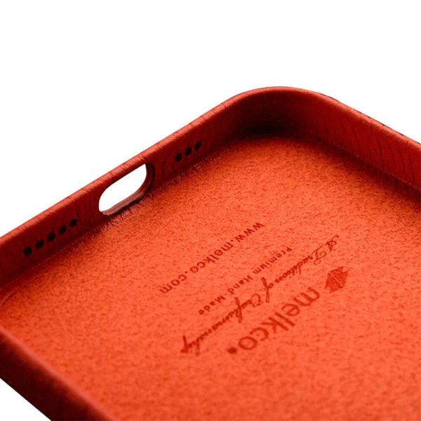 Melkco iPhone 12 Pro Max Origin Paris Premium Leather Cover - Orange - Tashqila