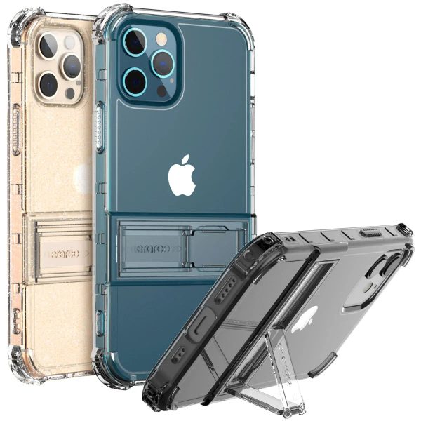 Araree Mach Stand Case For iPhone 12 Pro Max - Glitter Clear - Tashqila