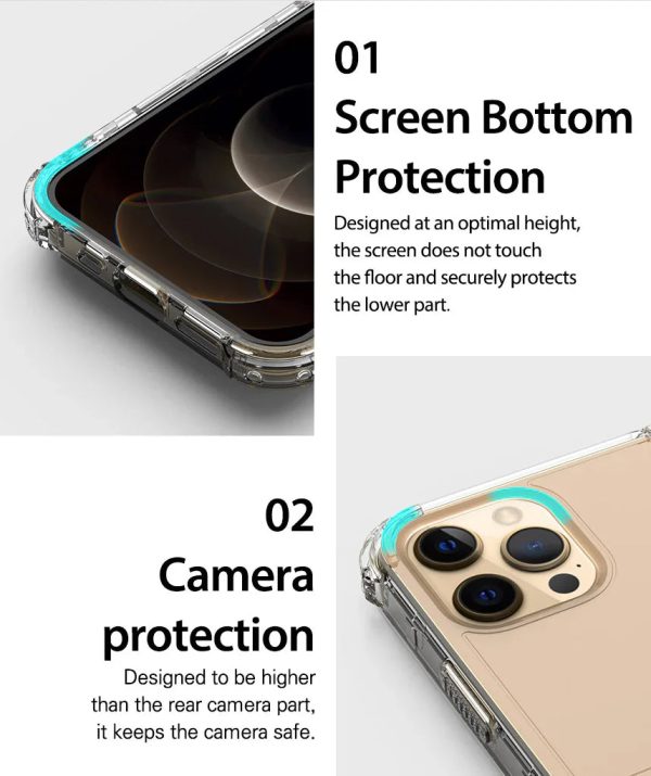 Araree Mach Stand Case For iPhone 12 Pro Max - Glitter Clear - Tashqila