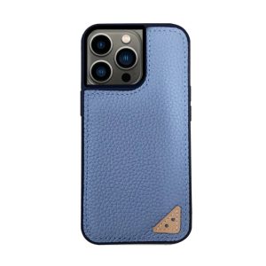 Melkco iPhone 13 Pro Ingenuity Series Premium Leather Cover - Blue - Tashqila