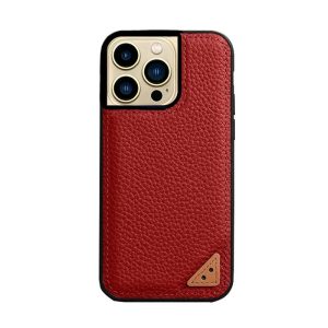 Melkco iPhone 13 Pro Ingenuity Series Premium Leather Cover - Red - Tashqila