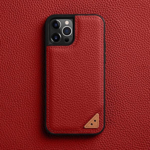 Melkco iPhone 13 Pro Ingenuity Series Premium Leather Cover - Red - Tashqila