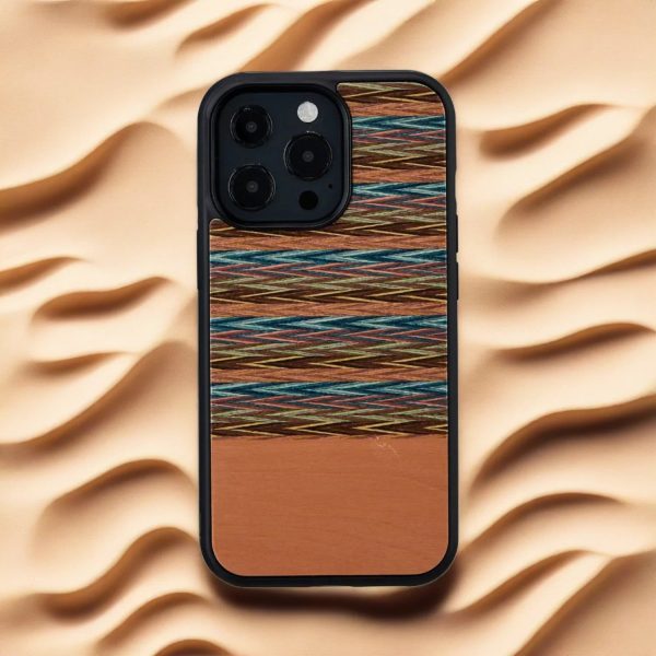 Man & Wood Series Cover For iPhone 13 Pro - Browny Check - Tashqila