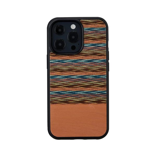 Man & Wood Series Cover For iPhone 13 Pro - Browny Check - Tashqila