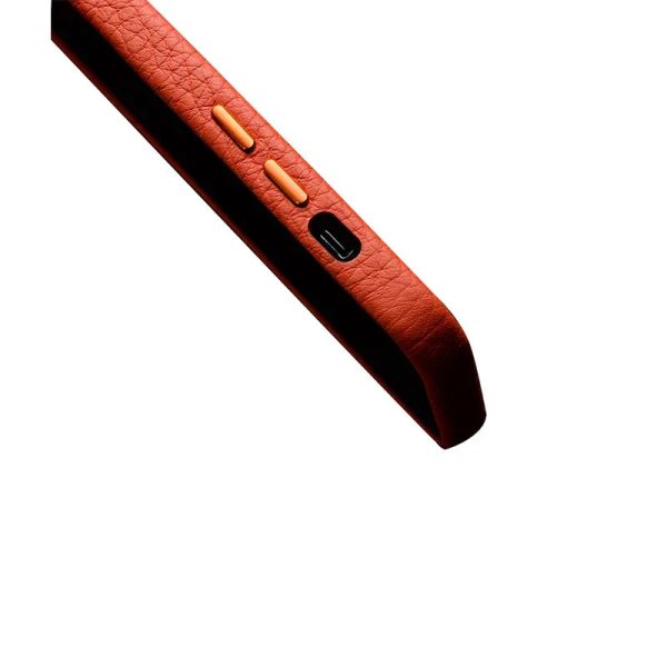 Melkco iPhone 13 Pro Max Origin Paris Leather Cover - Orange - Tashqila