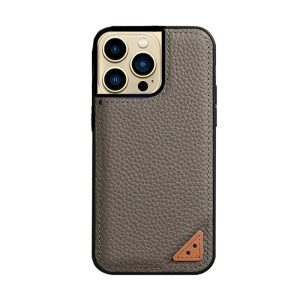 Melkco iPhone 13 Pro Max Ingenuity Series Premium Leather Cover - Grey - Tashqila