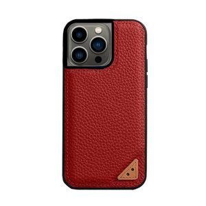 Melkco iPhone 13 Pro Max Ingenuity Series Premium Leather Cover - Red - Tashqila