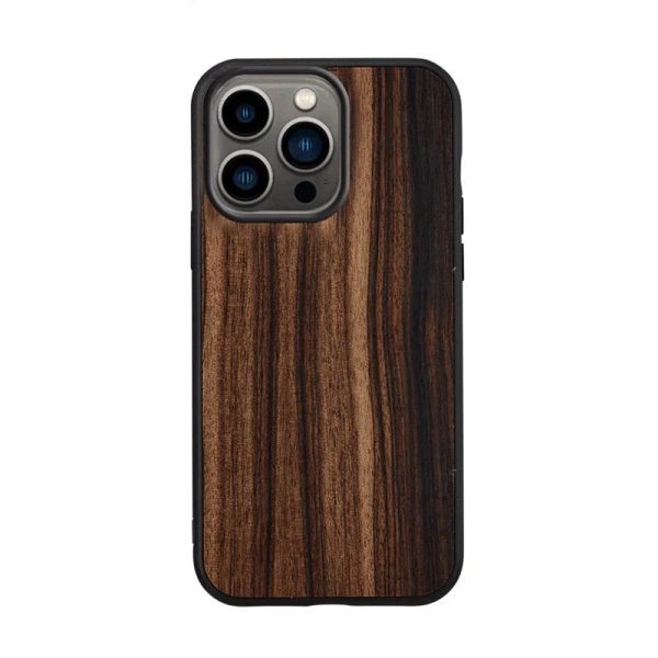 Man & Wood Series Cover For iPhone 13 Pro Max - Ebony - Tashqila