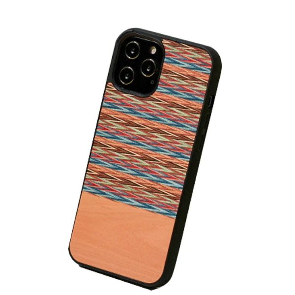Man & Wood Series Cover For iPhone 13 Pro Max - Browny Check - Tashqila