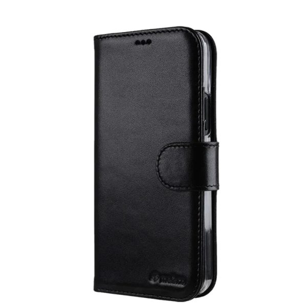 Melkco iPhone 14 Pro Book Type Premium Leather Cover - Black - Tashqila