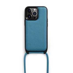 Melkco iPhone 14 Pro Strap Series Leather Case - Sky Blue - Tashqila