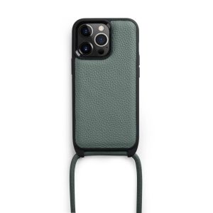 Melkco iPhone 14 Pro Strap Series Leather Case - Space Grey - Tashqila