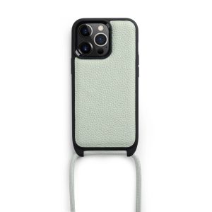 Melkco iPhone 14 Pro Strap Series Leather Case - Silver Grey - Tashqila