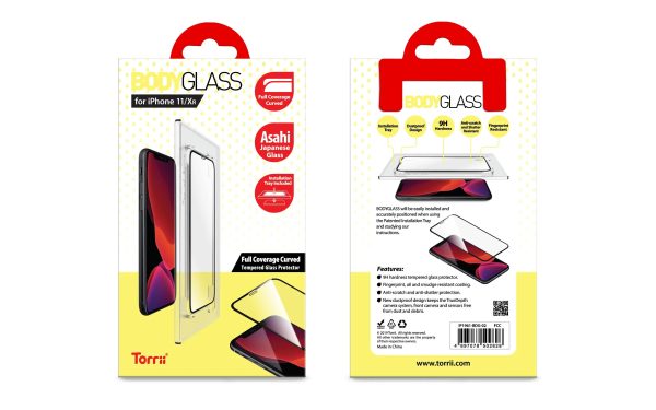 Torrii Bodyglass Full Coverage Curved For iPhone 11 - Black - Tashqila