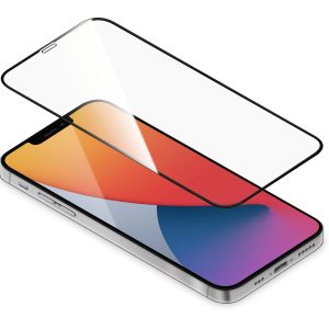 Torrii Bodyglass Anti-Bacterial Coating Full Coverage Curved For iPhone 12 & 12 Pro - Black - Tashqila