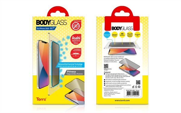 Torrii Bodyglass Anti-Bacterial Coating For iPhone 12 Pro Max - Privacy - Tashqila