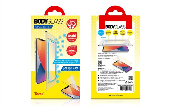Torrii Bodyglass Anti-Bacterial Coating For iPhone 12 Pro Max - Anti Blue Light - Tashqila