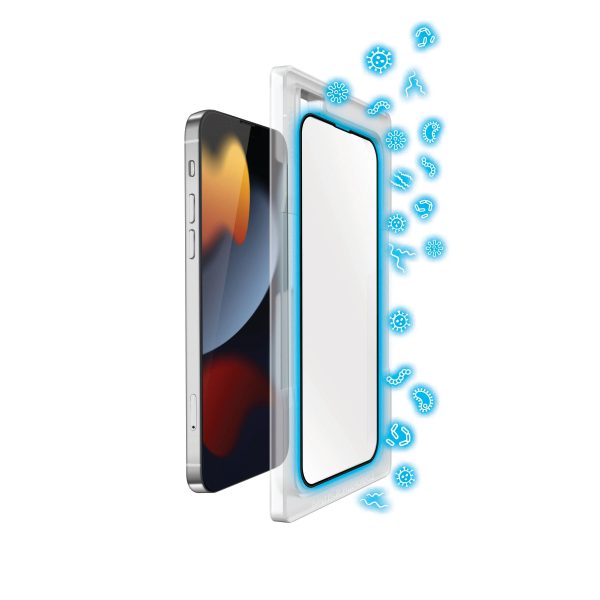 Torrii Bodyglass Screen Protector For iPhone 13/13 Pro Anti-Bacterial Coating - Full Coverage - Black - Tashqila