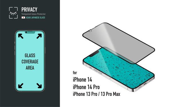 Torrii Bodyglass Screen Protector Anti-Bacterial Coating For iPhone 14 Plus – Full Privacy - Tashqila