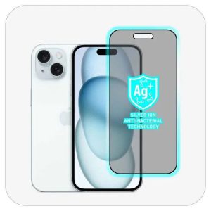 iPhone 15 / 14 Pro Torrii Bodyglass Screen Protector Anti-Bacterial Coating - Privacy Black