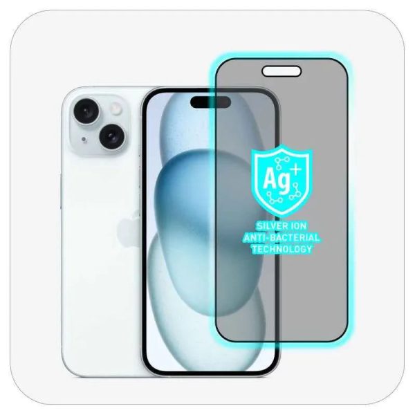 iPhone 15 / 14 Pro Torrii Bodyglass Screen Protector Anti-Bacterial Coating - Privacy Black