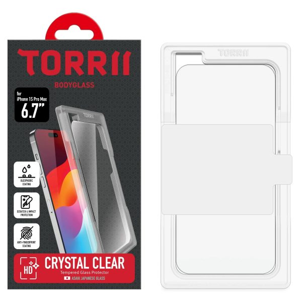 Torrii Bodyglass Screen Protector For iPhone 15 Pro Max – Clear - Tashqila