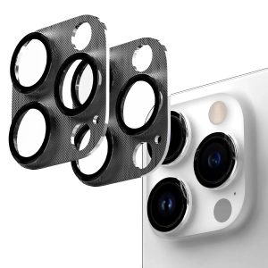 Araree C-Sub Core MB Camera Lense Protector Tempered Glass With Metal Base For iPhone 15 Pro / 15 Pro Max - Black - Tashqila