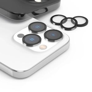 Araree C-Sub Core MR Indivisual Metal Ring Camera Lense Protector Glass For iPhone 15 Pro / 15 Pro Max - Clear - Tashqila