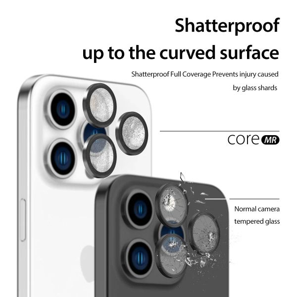 Araree C-Sub Core MR Indivisual Metal Ring Camera Lense Protector Glass For iPhone 15 Pro / 15 Pro Max - Clear - Tashqila