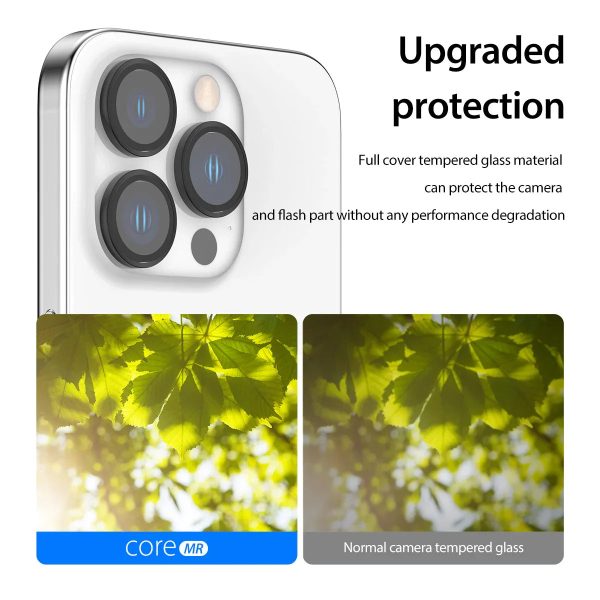 Araree C-Sub Core MR Indivisual Metal Ring Camera Lense Protector Glass For iPhone 15 Pro / 15 Pro Max - Clear - Tashqila