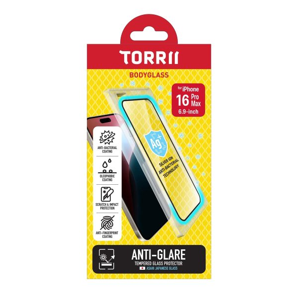 iPhone 16 Pro Max Torrii Bodyglass Screen Protector Glass - Anti-Glare - Tashqila