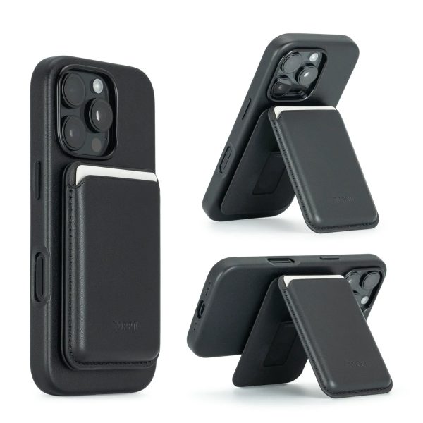 iPhone 16 Pro Max Torrii Koala MagSafe Case + Wallet Stand - Black - Tashqila