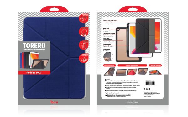 Torrii Torero Case With Pencil Slot For Apple iPad 10.2 (2019) - Blue - Tashqila