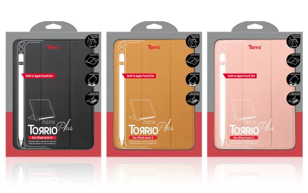 Torrii Torrio Plus Wallet For iPad Mini 5 2019 With Apple Pencil Slot - Black - Tashqila